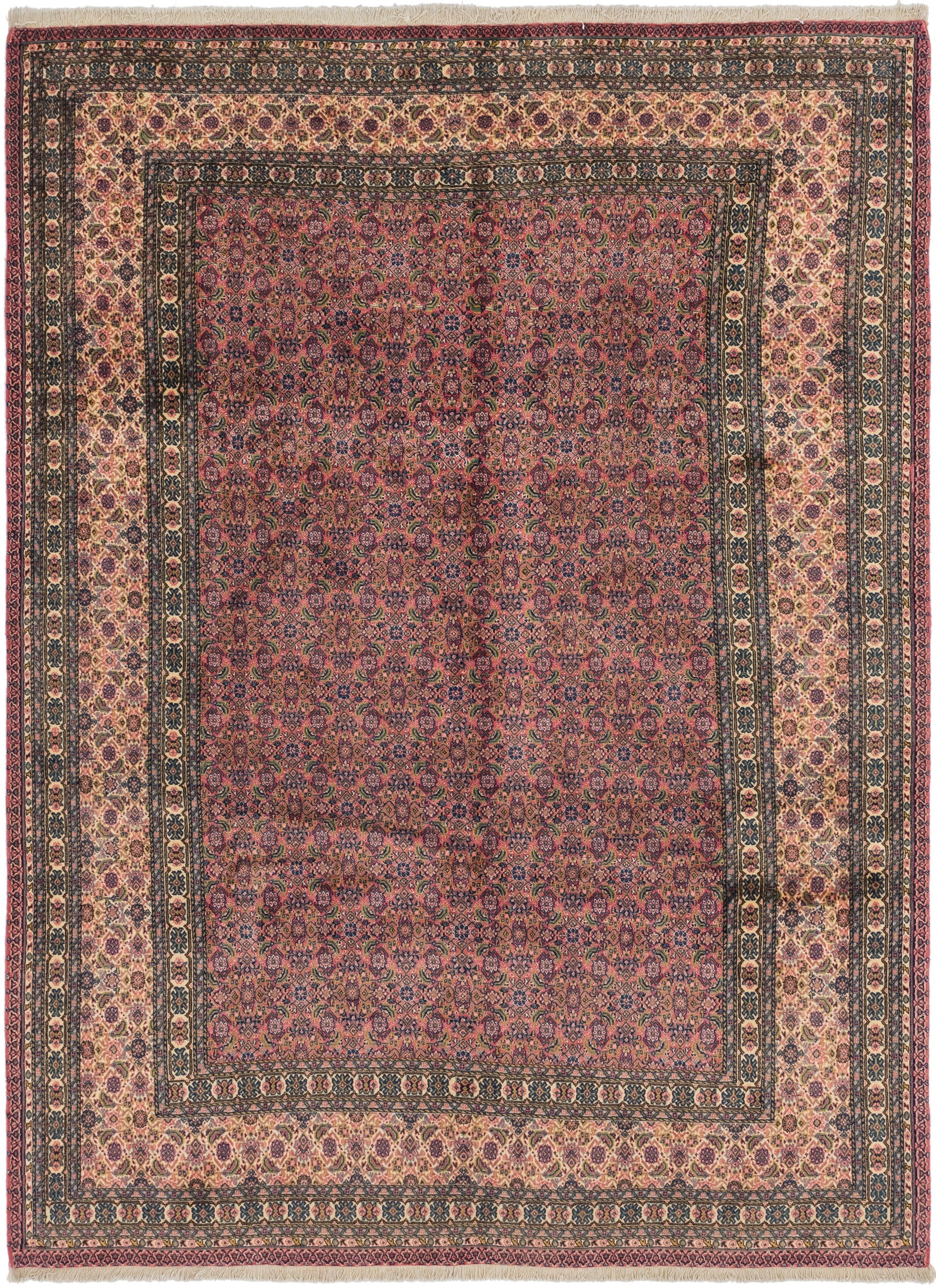 7' x 9' 7 Hand Knotted Tabriz Persian Wool Rug