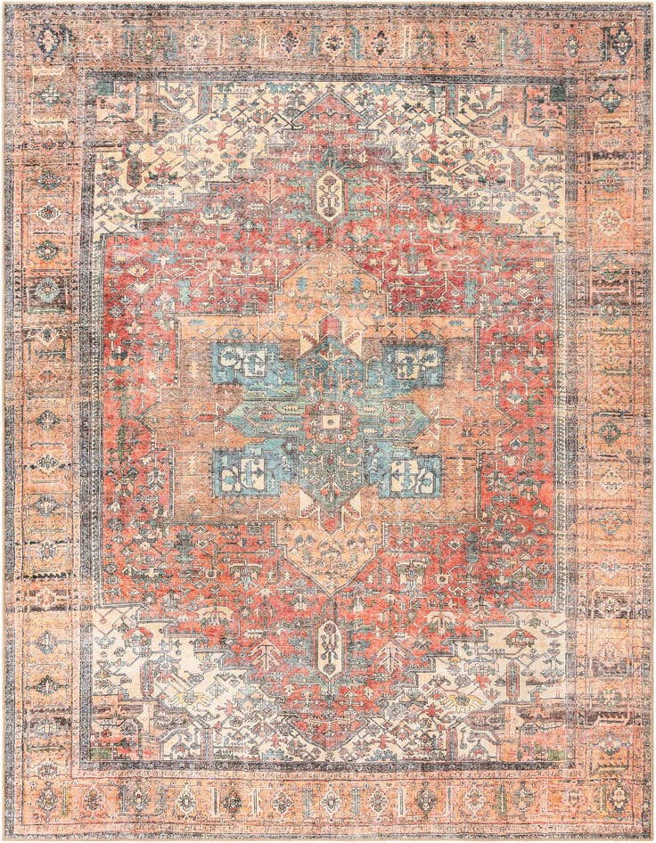 Detail image of 7' 10 x 11' Washable Timeless Rug