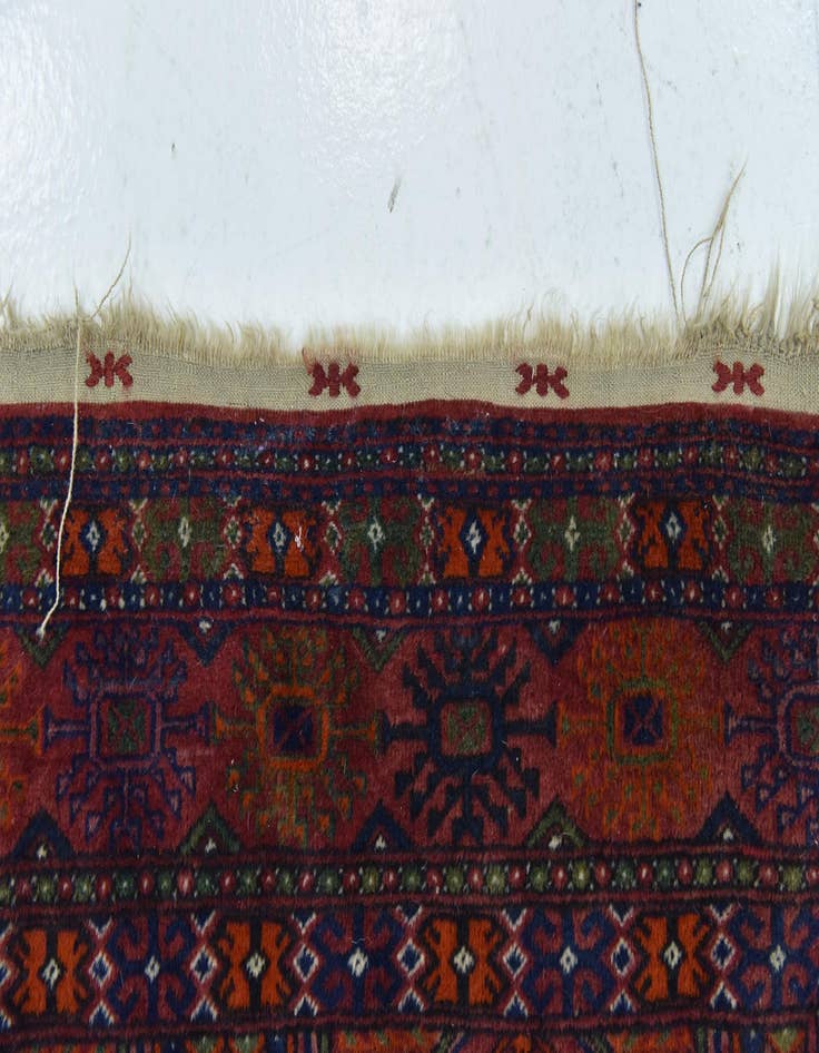 Detail image of 5' 4 x 8' 2  Hand Knotted Torkaman Oriental Wool Rug