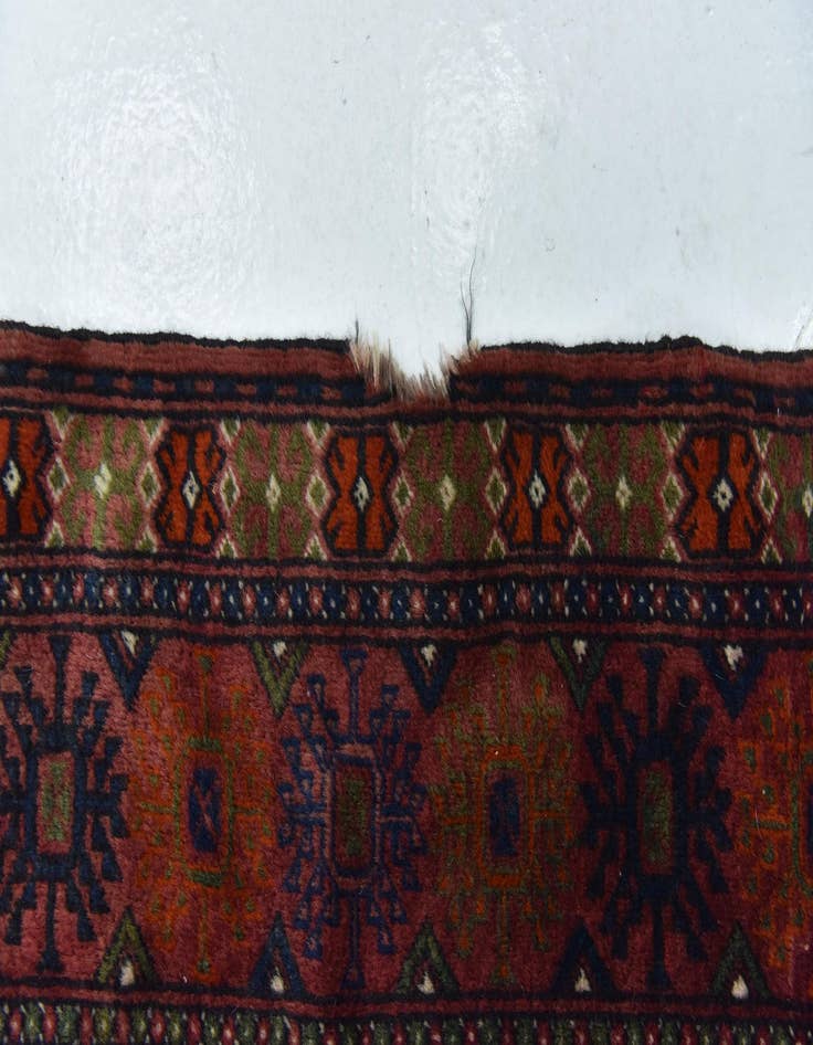 Detail image of 5' 4 x 8' 2  Hand Knotted Torkaman Oriental Wool Rug