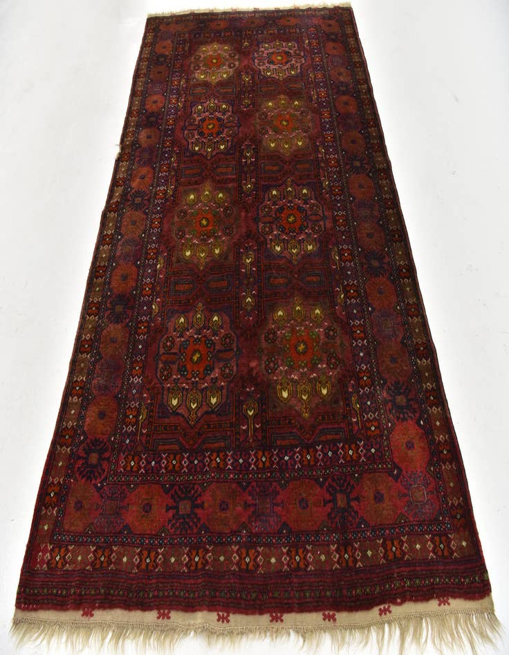 Detail image of 5' 4 x 8' 2  Hand Knotted Torkaman Oriental Wool Rug