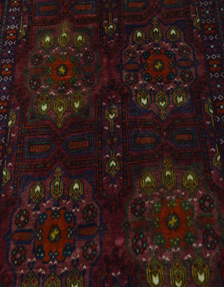 Detail image of 5' 4 x 8' 2  Hand Knotted Torkaman Oriental Wool Rug