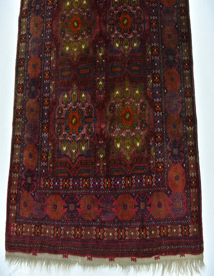 Detail image of 5' 4 x 8' 2  Hand Knotted Torkaman Oriental Wool Rug