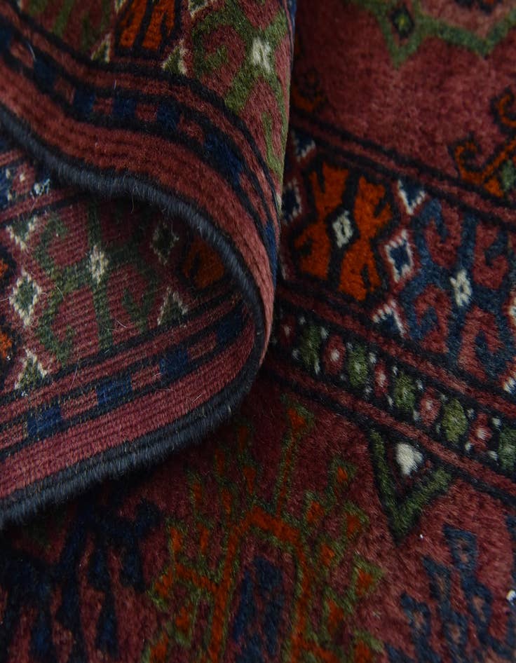 Detail image of 5' 4 x 8' 2  Hand Knotted Torkaman Oriental Wool Rug