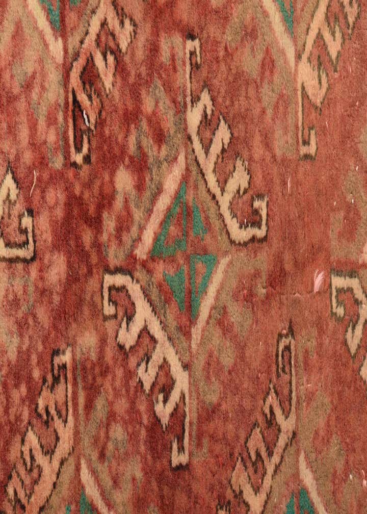 3' 5 x 4' 8 Hand Knotted Torkaman Persian Wool Rug