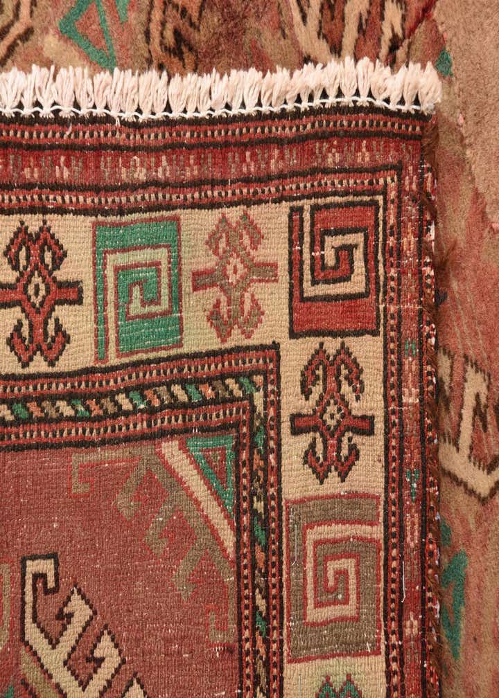 3' 5 x 4' 8 Hand Knotted Torkaman Persian Wool Rug