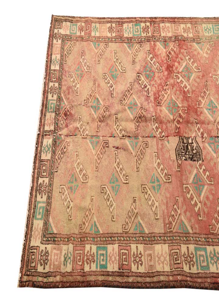 3' 5 x 4' 8 Hand Knotted Torkaman Persian Wool Rug