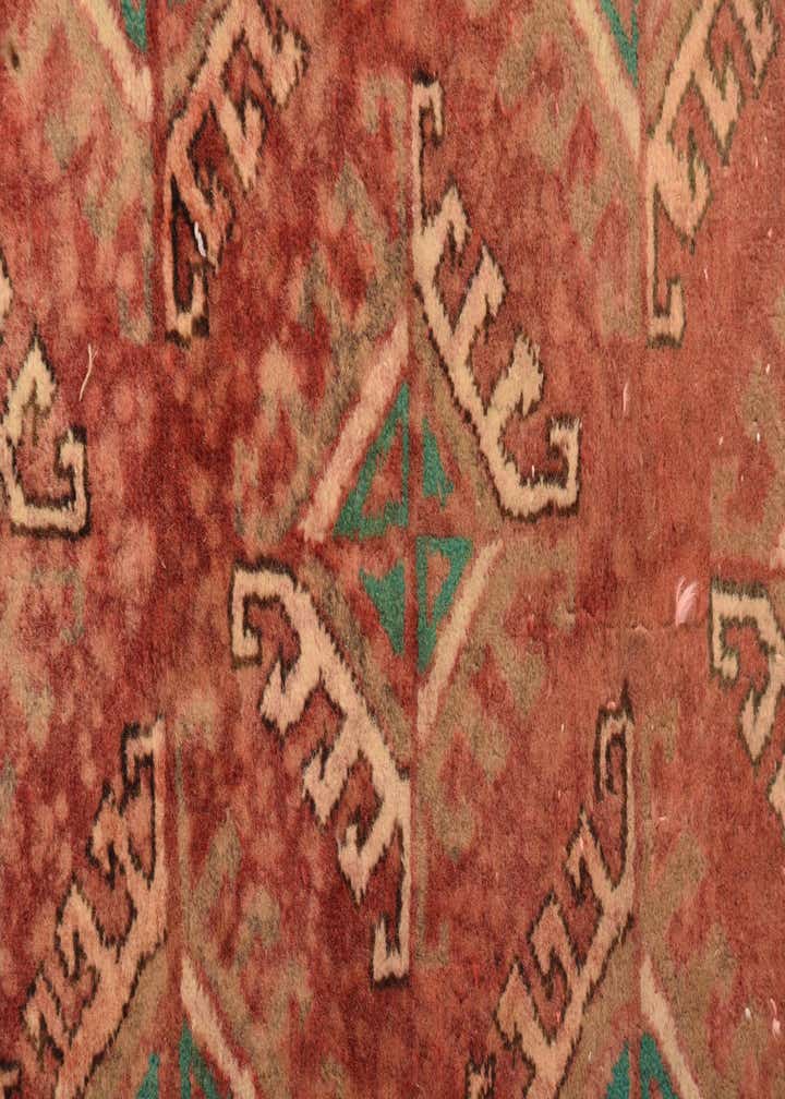 3' 5 x 4' 8 Hand Knotted Torkaman Persian Wool Rug
