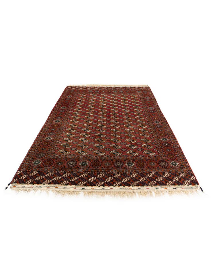 Detail image of 6' 8 x 9' 10 Hand Knotted Torkaman Persian Wool Rug