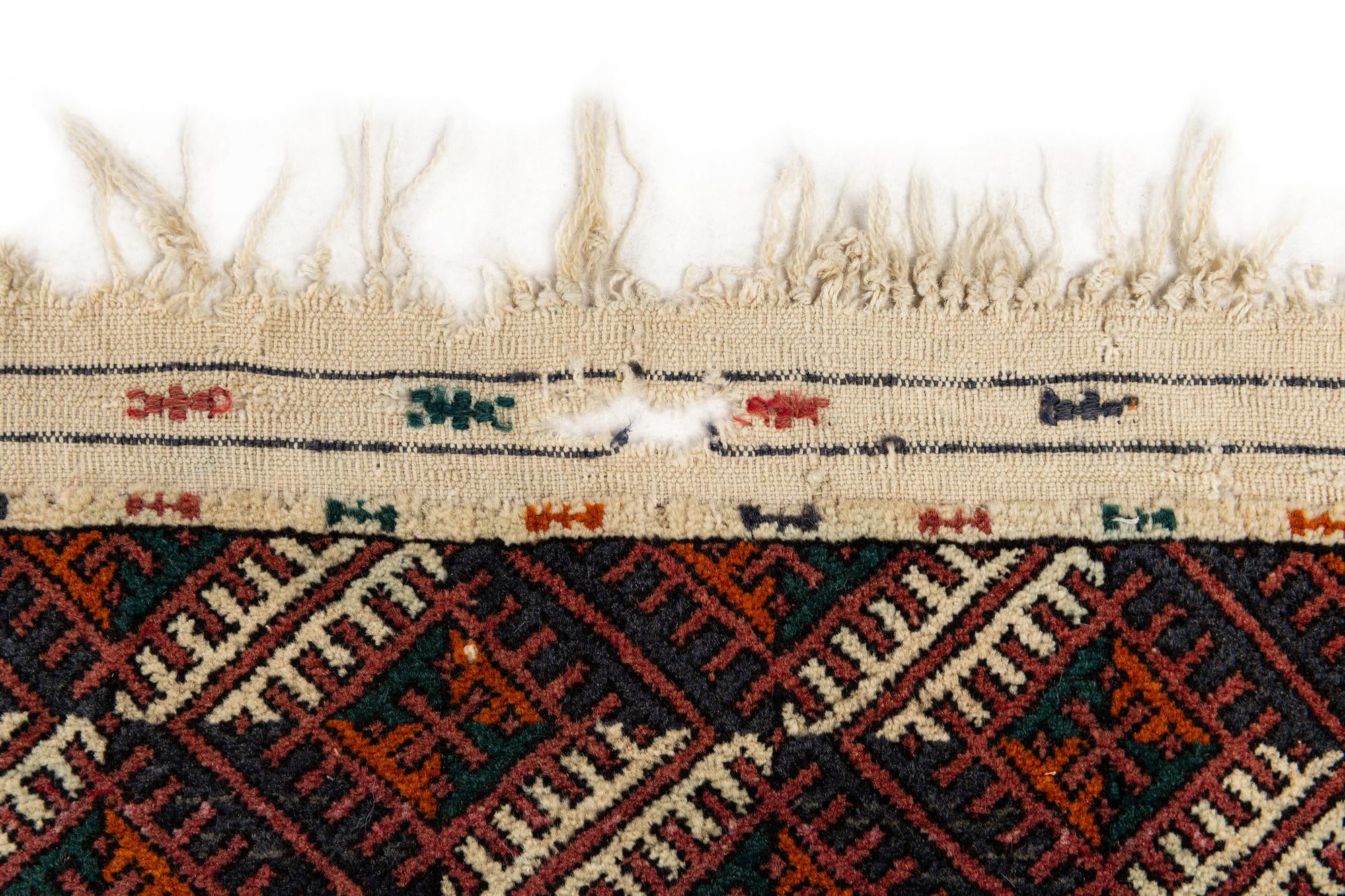 6' 8 x 9' 10 Hand Knotted Torkaman Persian Wool Rug