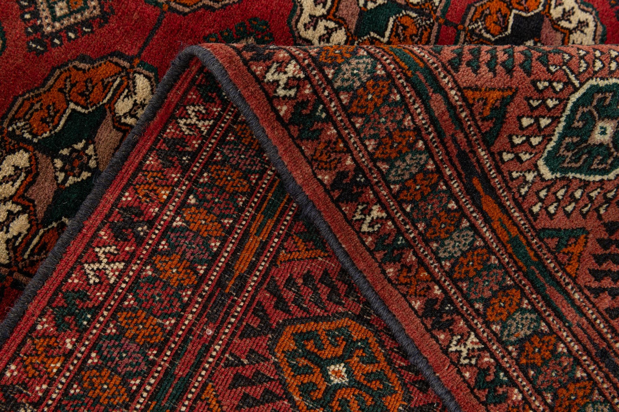 6' 8 x 9' 10 Hand Knotted Torkaman Persian Wool Rug