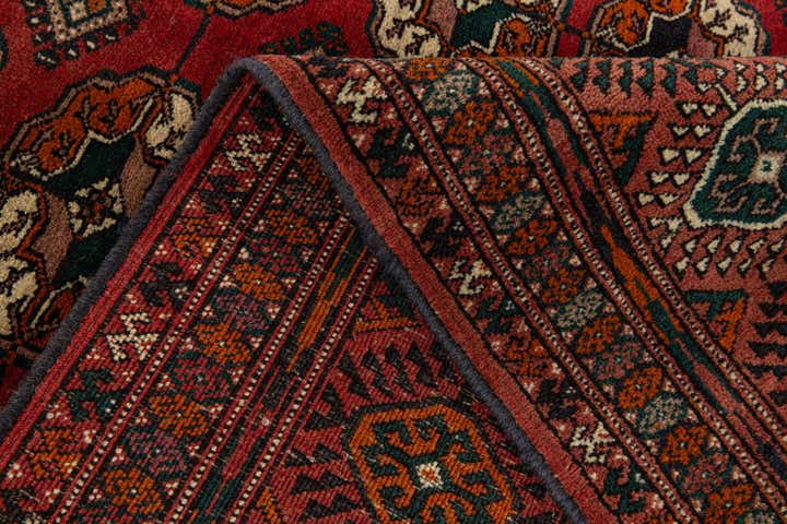 6' 8 x 9' 10 Hand Knotted Torkaman Persian Wool Rug