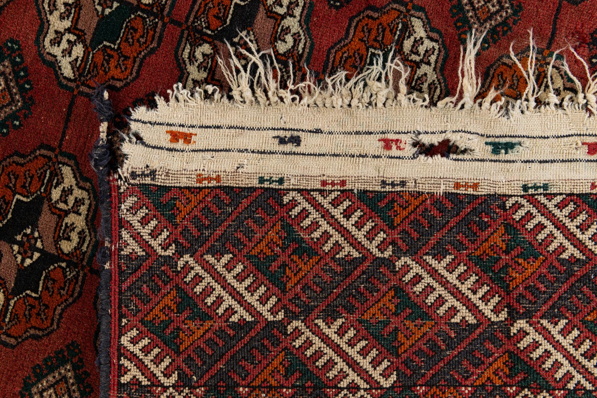 6' 8 x 9' 10 Hand Knotted Torkaman Persian Wool Rug