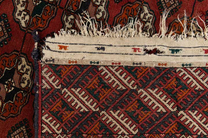 6' 8 x 9' 10 Hand Knotted Torkaman Persian Wool Rug