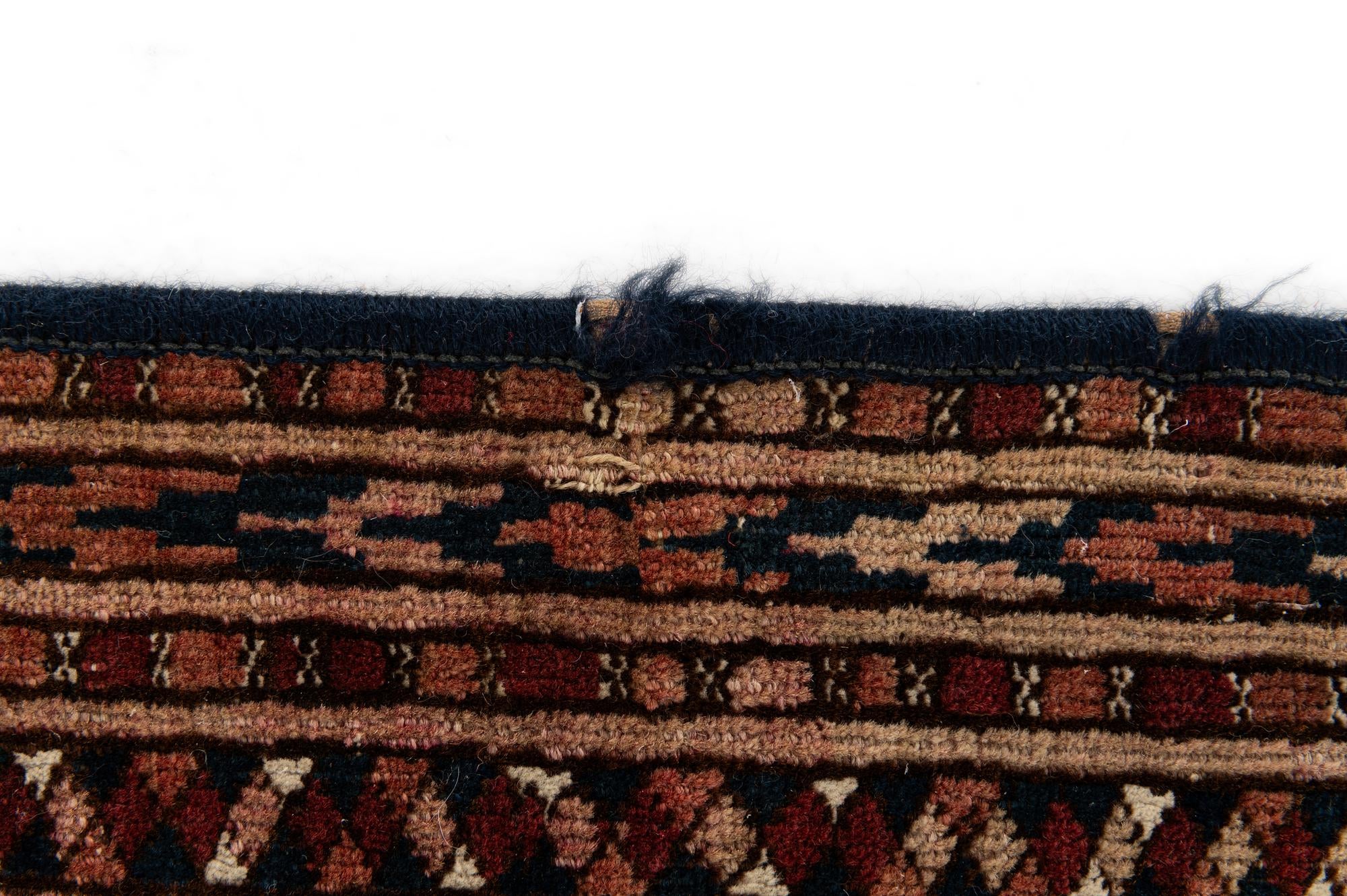 4' 3 x 5' 5 Hand Knotted Torkaman Oriental Wool Rug