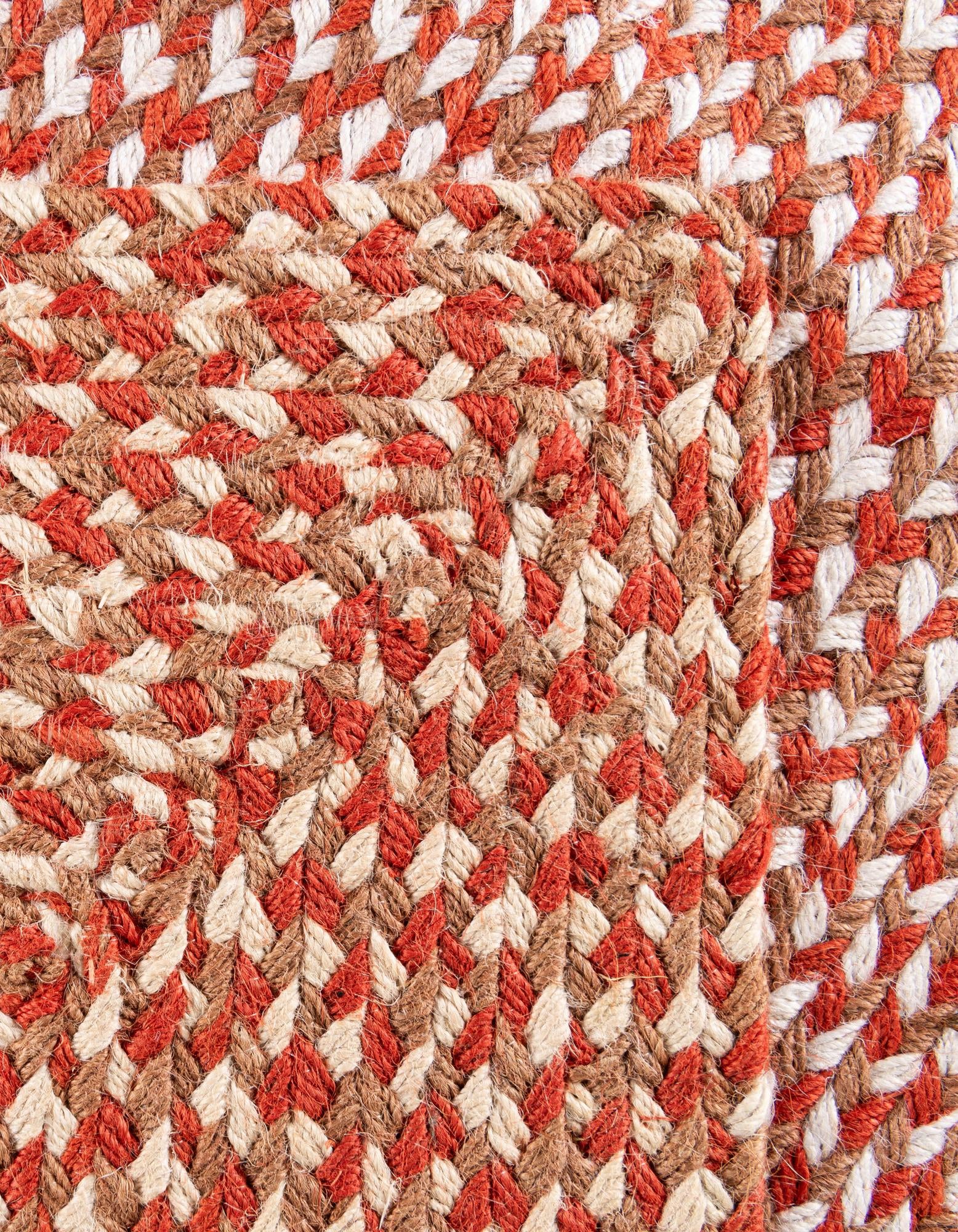 4' 1 x 6' 1 Handmade Tweed Braided Jute Rug