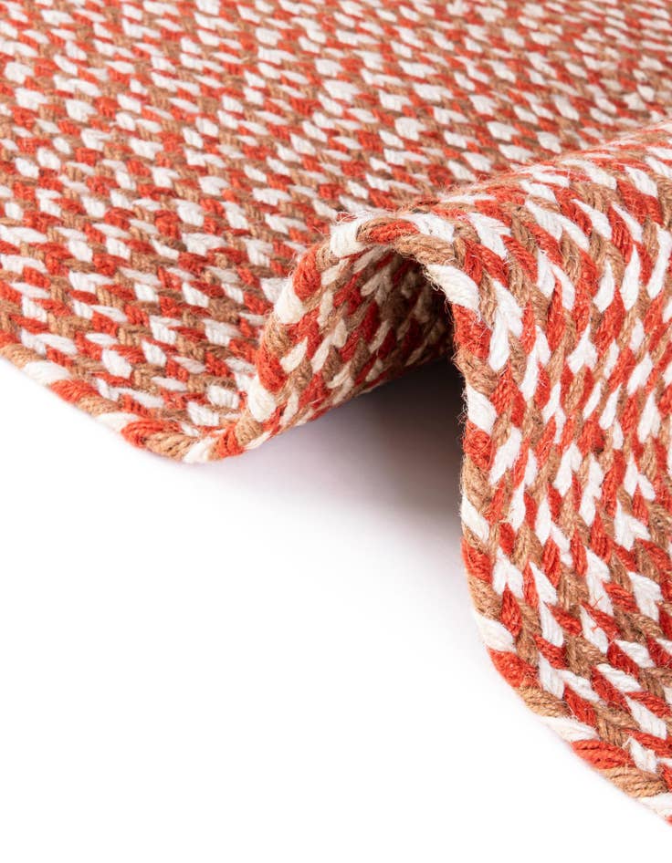 Detail image of 2' x 3' 1 Handmade Tweed Braided Jute Rug