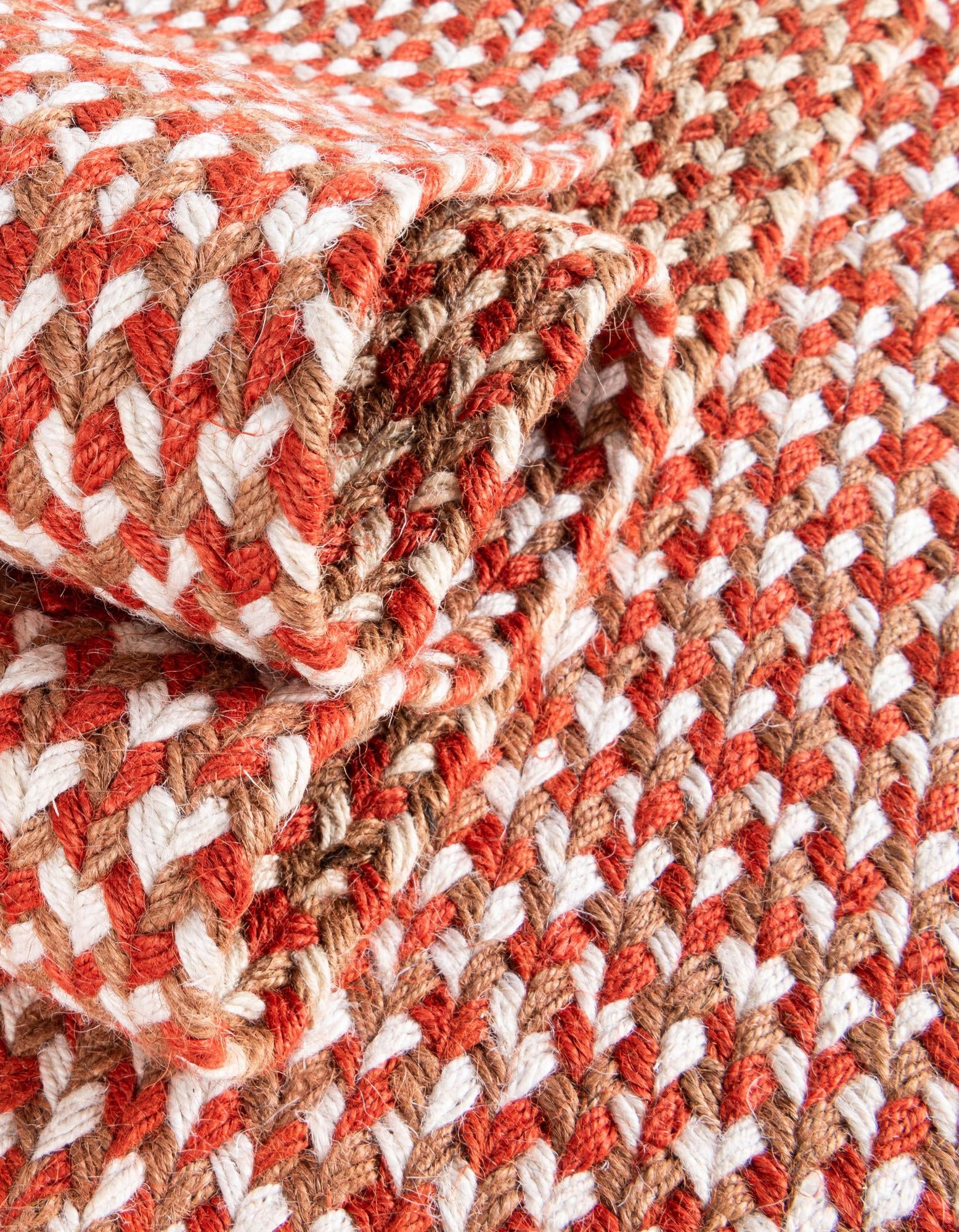 4' 1 x 6' 1 Handmade Tweed Braided Jute Rug
