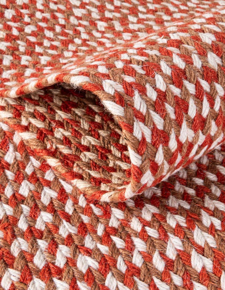 Detail image of 2' x 3' 1 Handmade Tweed Braided Jute Rug