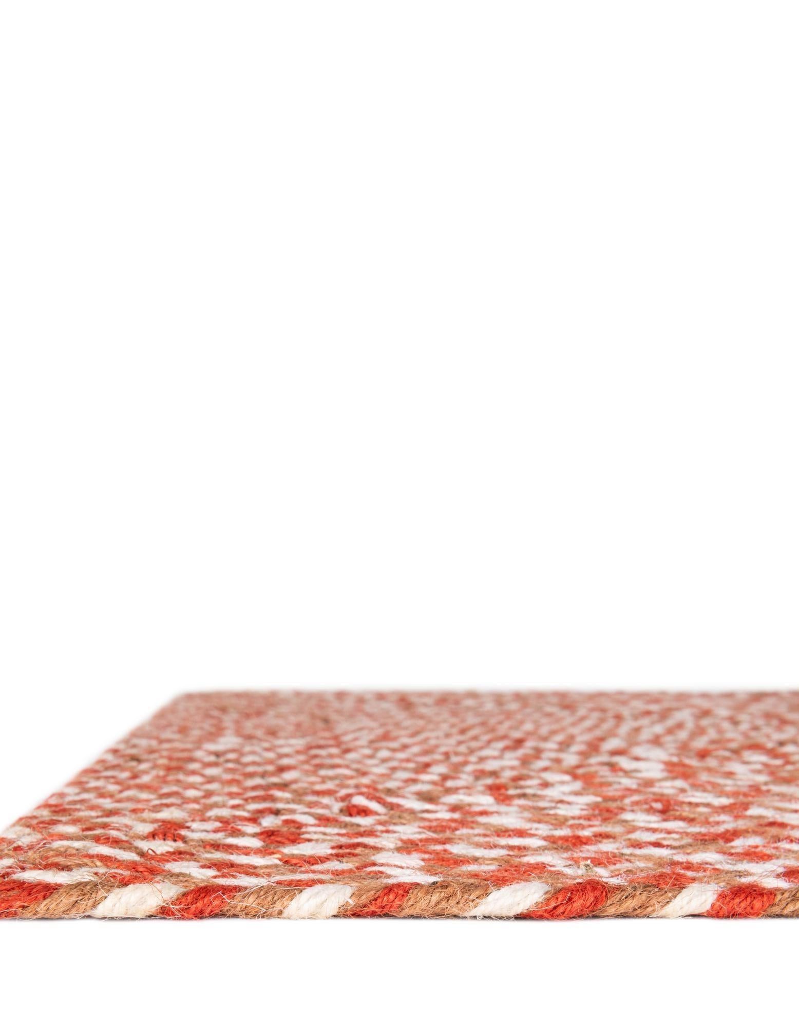 4' 1 x 6' 1 Handmade Tweed Braided Jute Rug