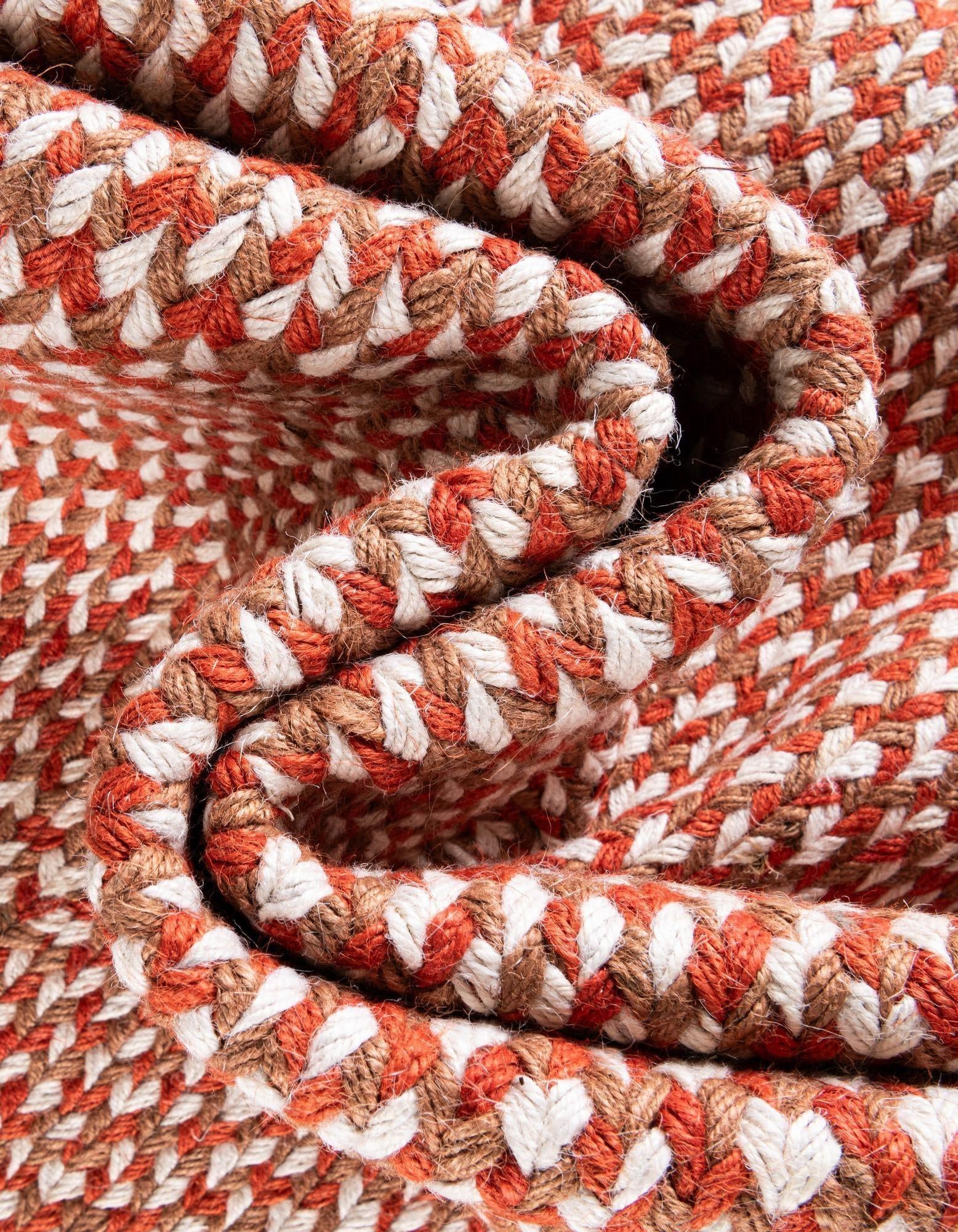 4' 1 x 6' 1 Handmade Tweed Braided Jute Rug