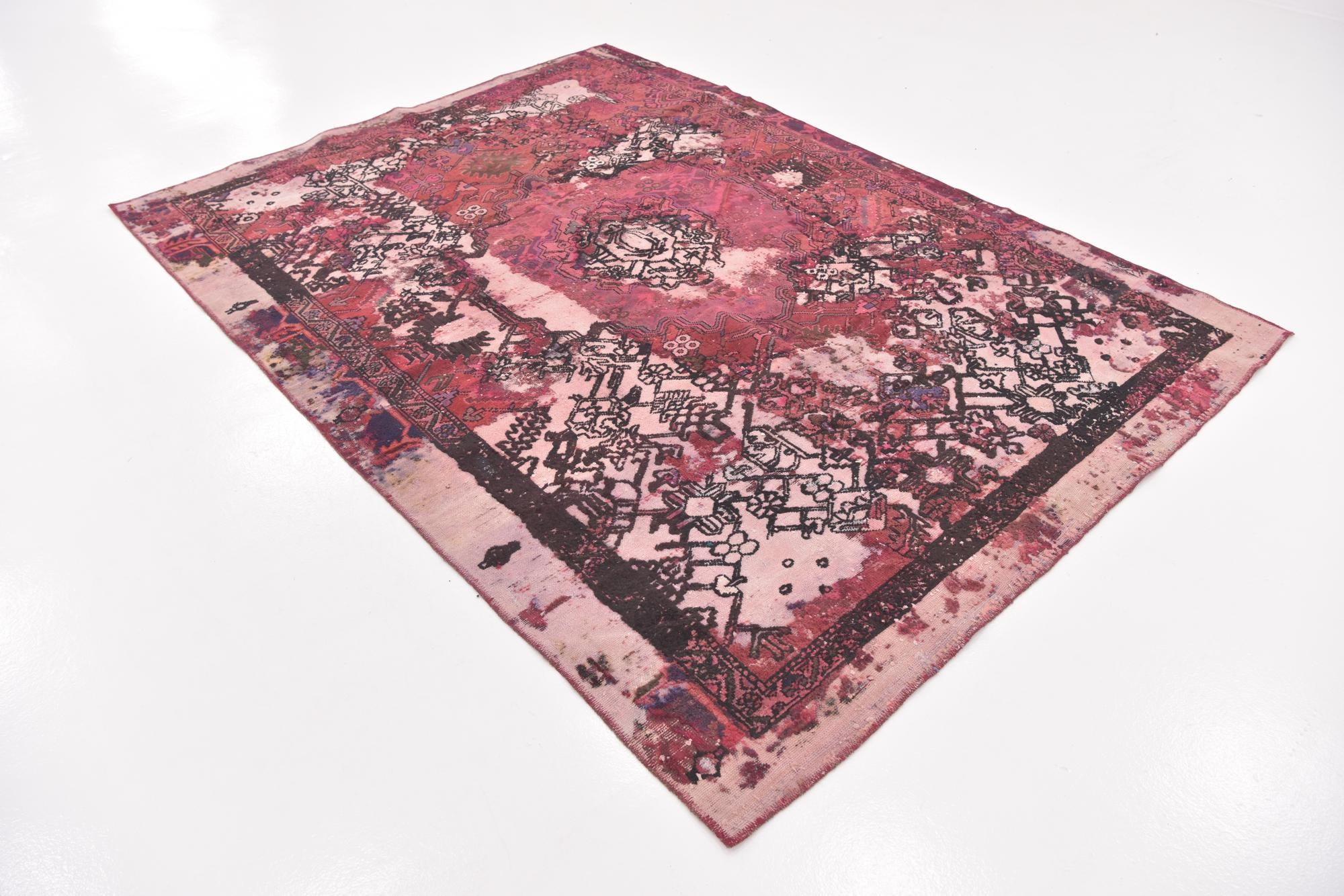 6' 6 x 8' 10 Hand Knotted Ultra Vintage Persian Wool Rug