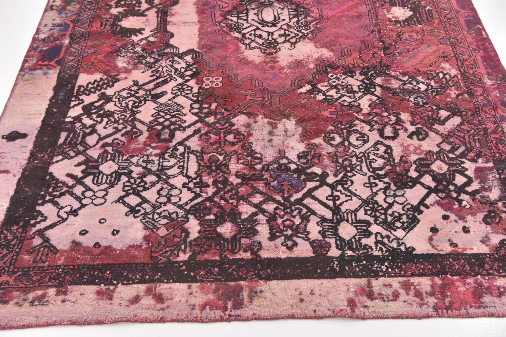 6' 6 x 8' 10 Hand Knotted Ultra Vintage Persian Wool Rug