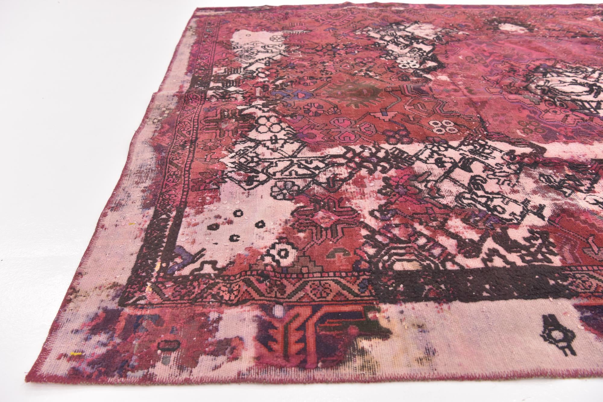 6' 6 x 8' 10 Hand Knotted Ultra Vintage Persian Wool Rug