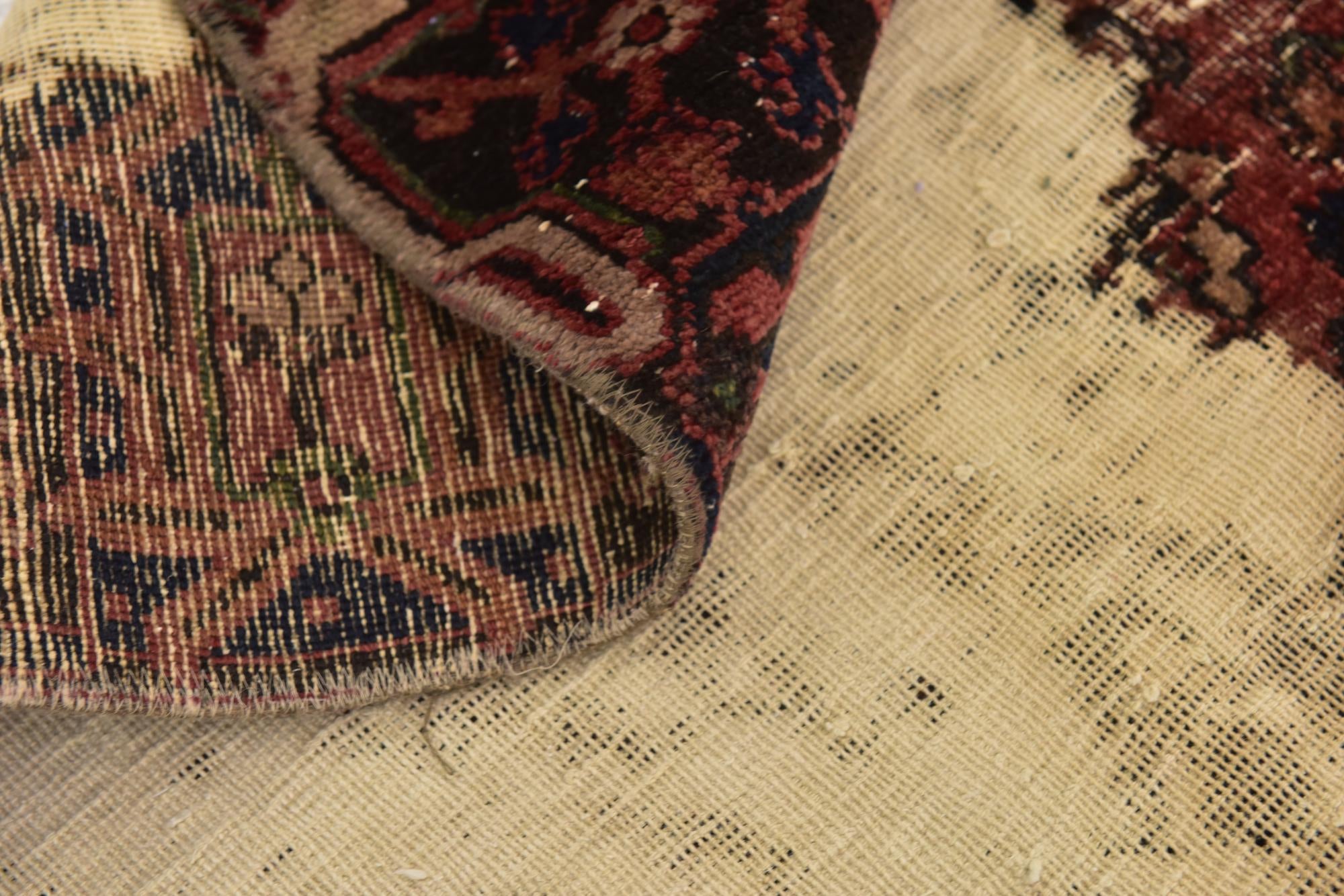6' 7 x 9' 6 Hand Knotted Ultra Vintage Persian Wool Rug