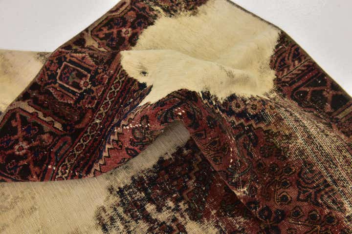 6' 7 x 9' 6 Hand Knotted Ultra Vintage Persian Wool Rug