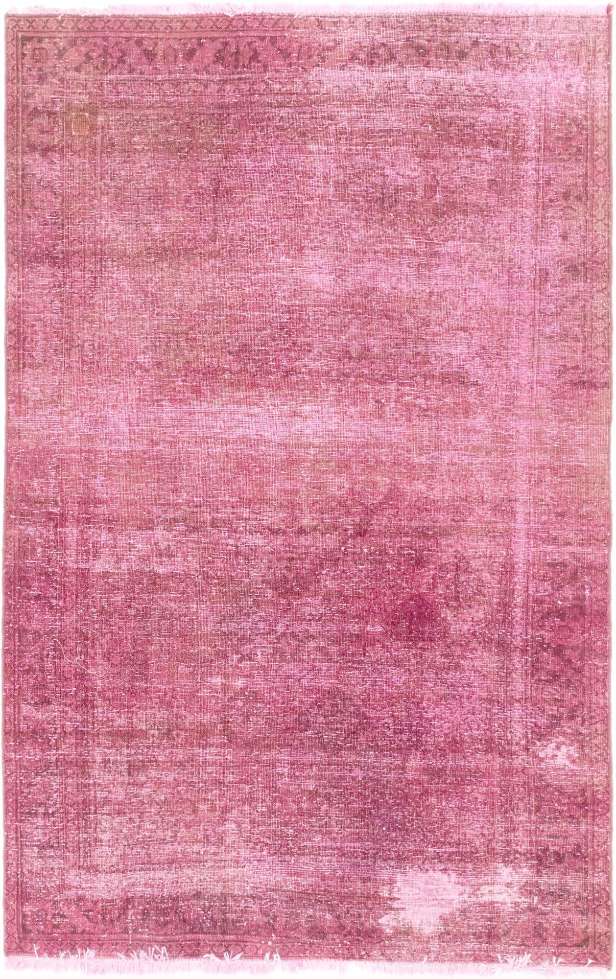 4' x 6' 6 Hand Knotted Ultra Vintage Persian Wool Rug