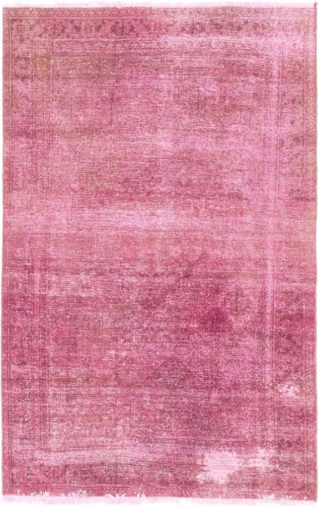 4' x 6' 6 Hand Knotted Ultra Vintage Persian Wool Rug