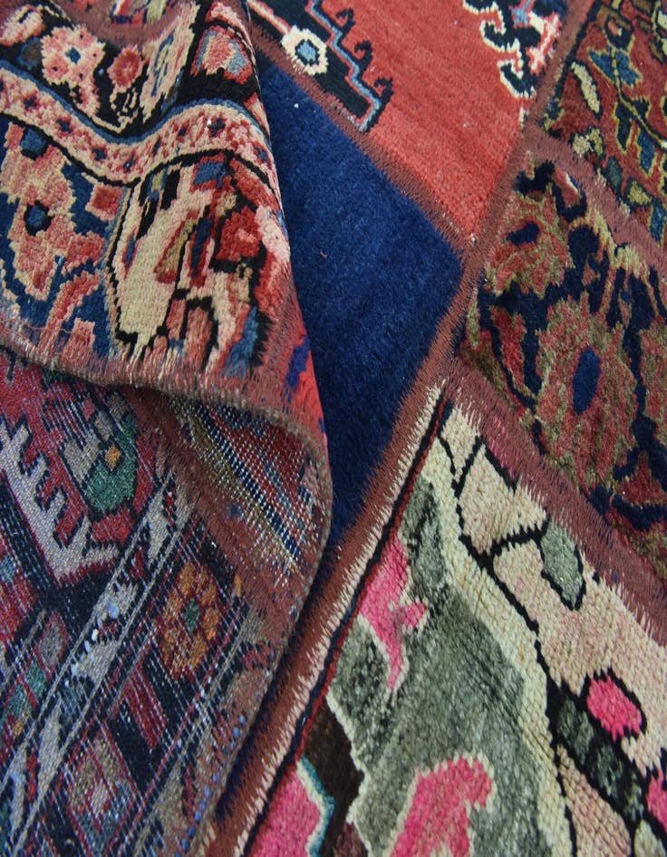 Detail image of 6' 6 x 9'  Hand Knotted Ultra Vintage Persian Wool Rug