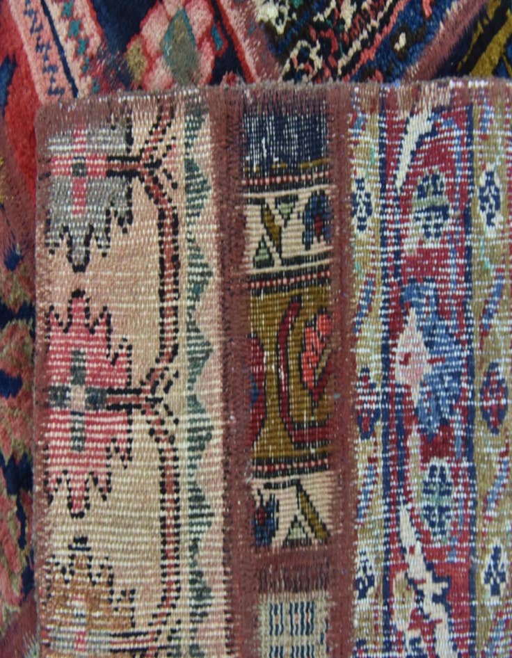 Detail image of 6' 6 x 9'  Hand Knotted Ultra Vintage Persian Wool Rug