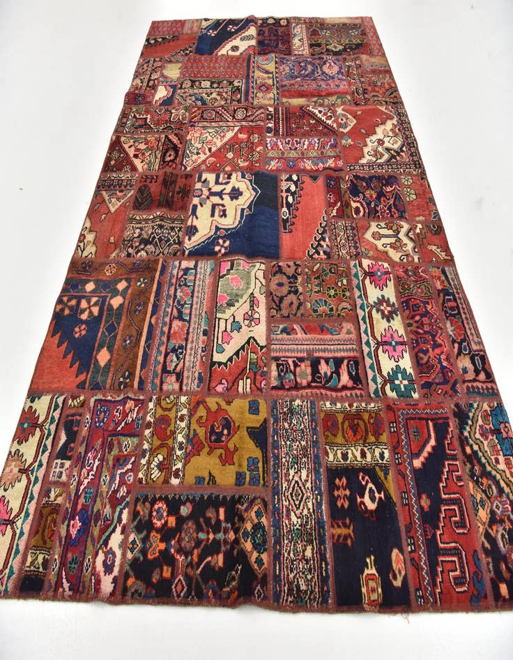 Detail image of 6' 6 x 9'  Hand Knotted Ultra Vintage Persian Wool Rug