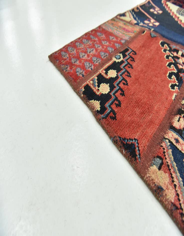 Detail image of 6' 6 x 9'  Hand Knotted Ultra Vintage Persian Wool Rug