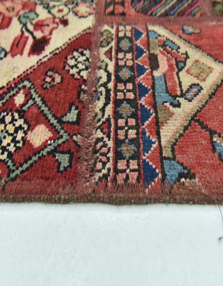 Detail image of 6' 6 x 9'  Hand Knotted Ultra Vintage Persian Wool Rug