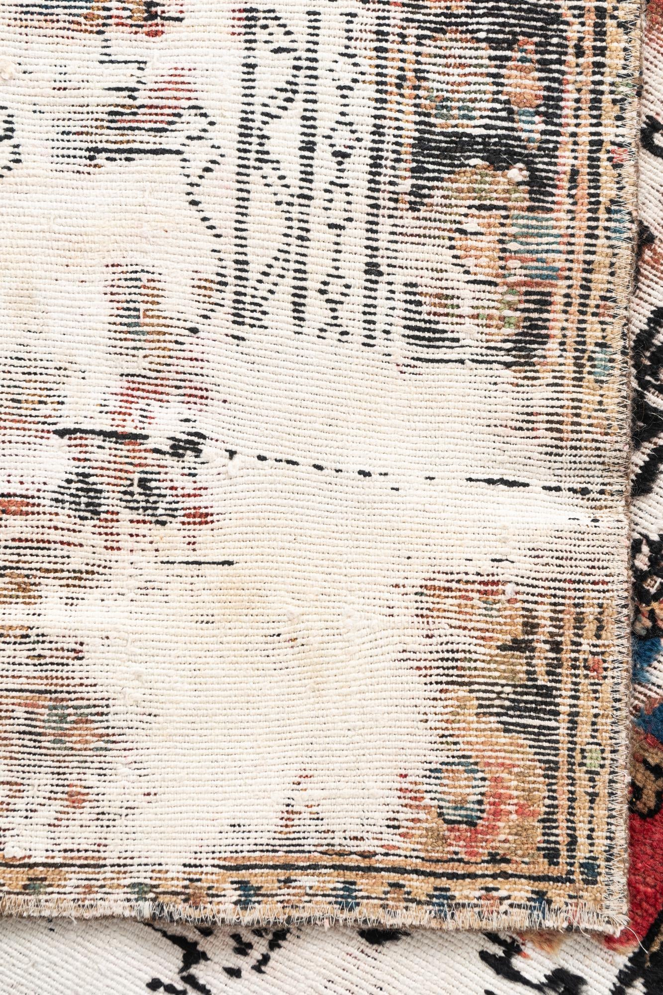 4' 7 x 6' 9 Hand Knotted Ultra Vintage Persian Wool Rug
