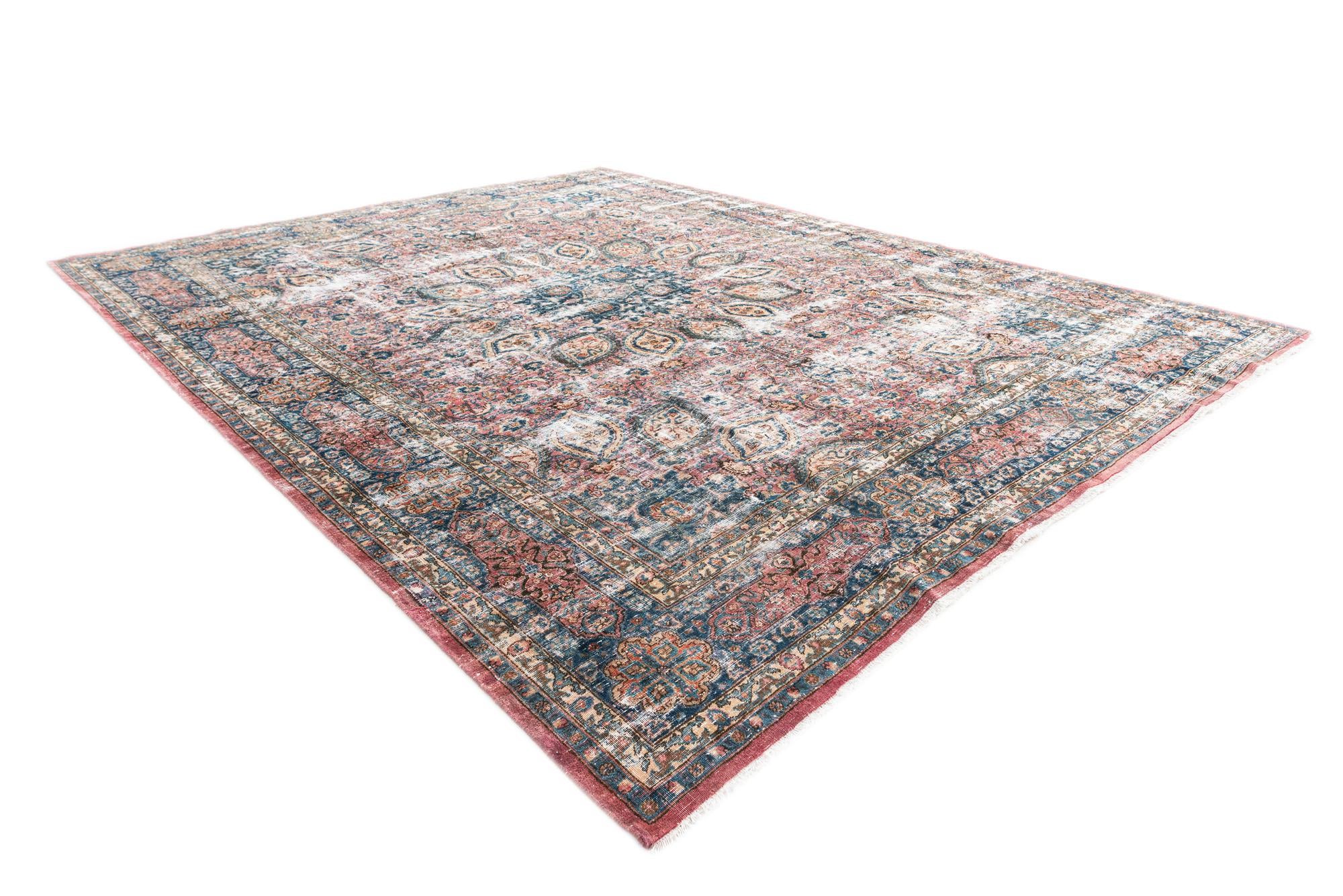 9' 6 x 12' Hand Knotted Ultra Vintage Persian Wool Rug