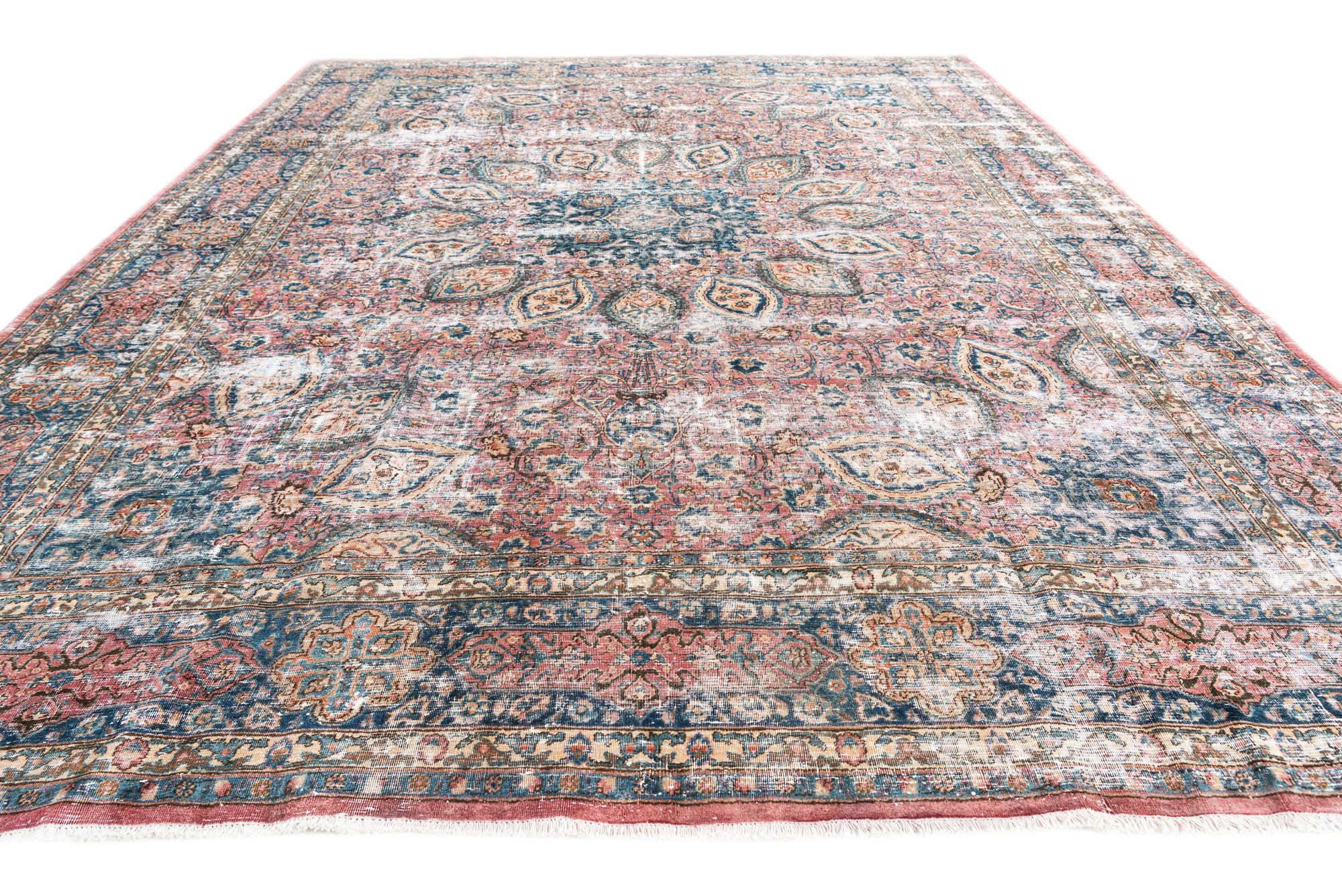 9' 6 x 12' Hand Knotted Ultra Vintage Persian Wool Rug