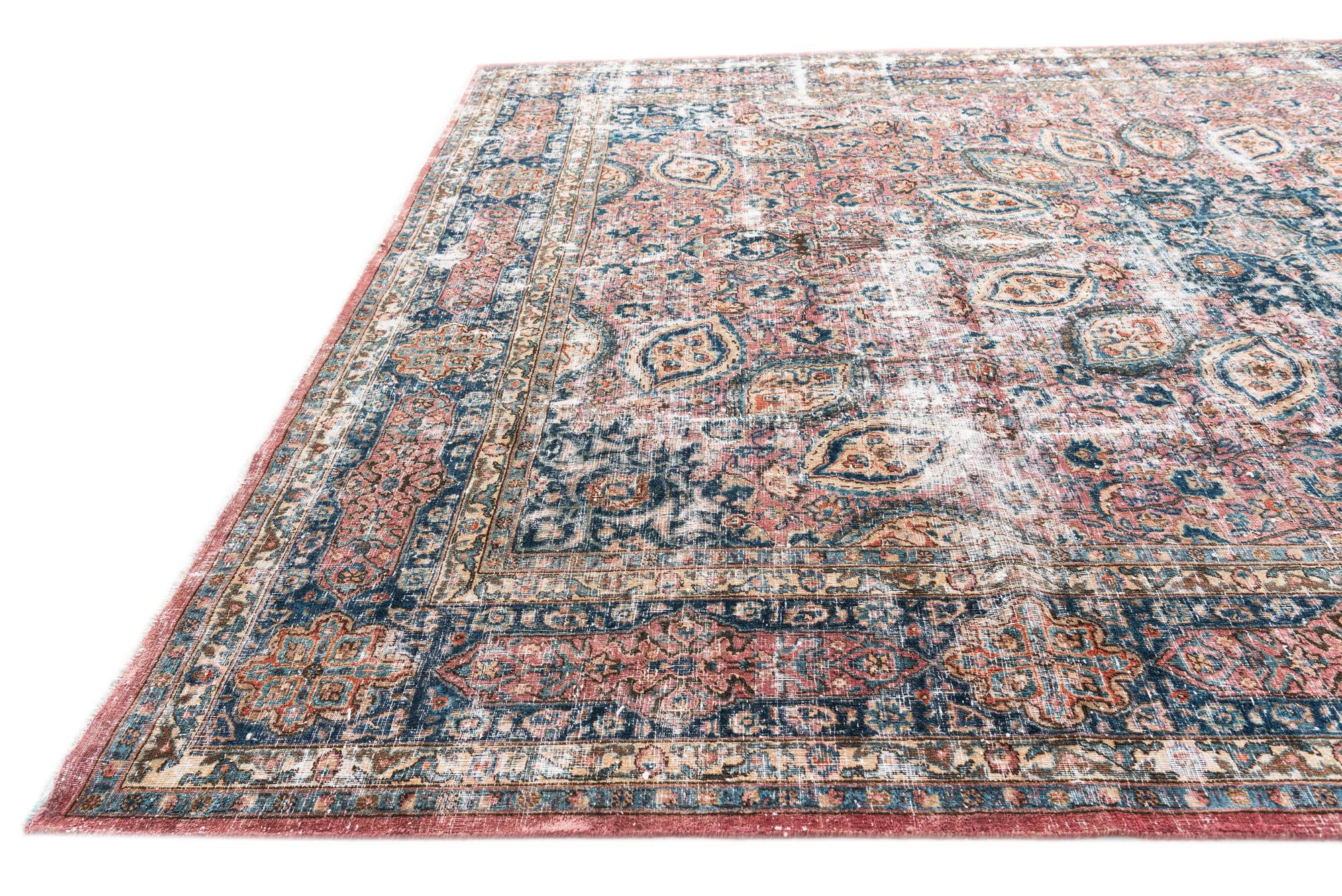 9' 6 x 12' Hand Knotted Ultra Vintage Persian Wool Rug