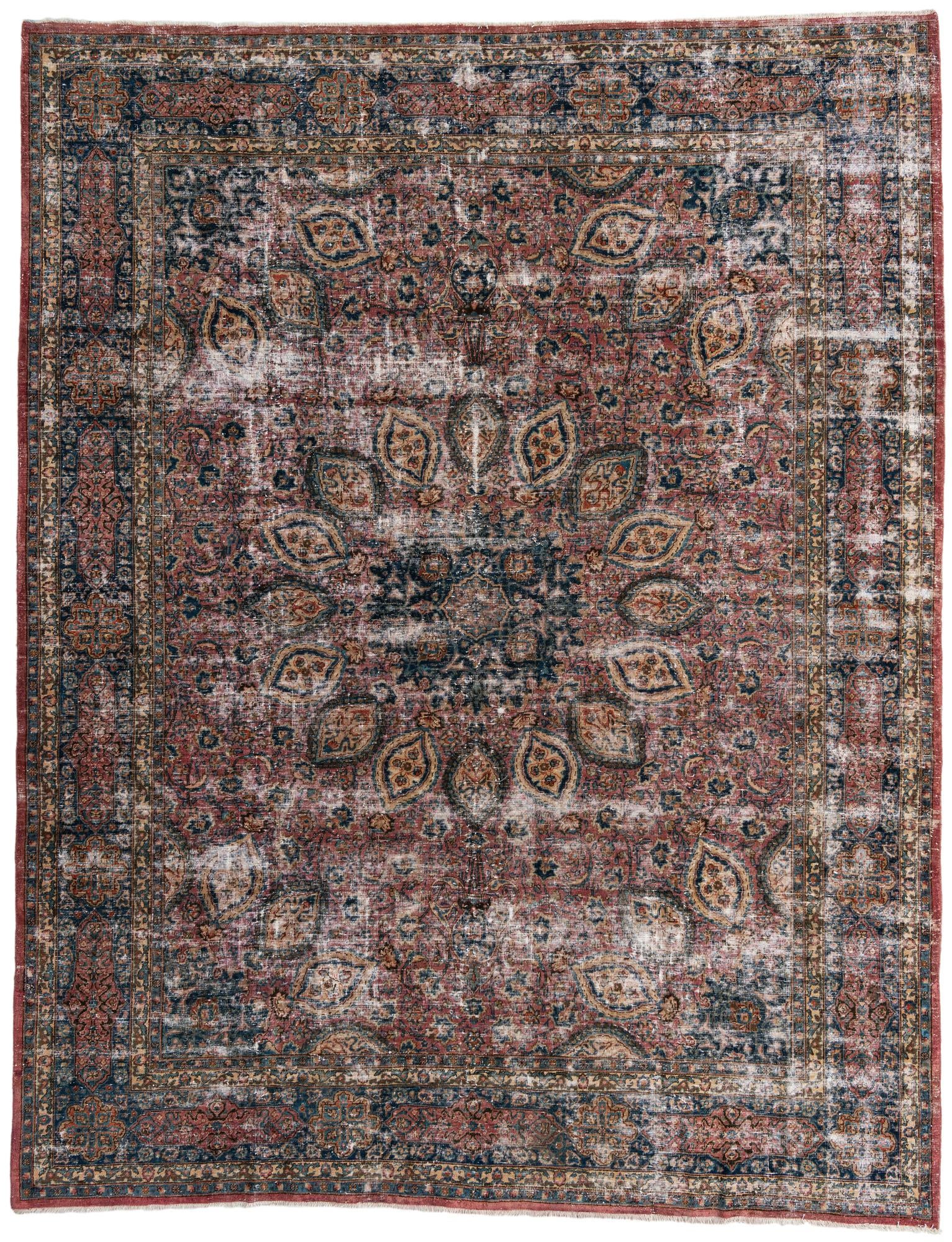 9' 6 x 12' Hand Knotted Ultra Vintage Persian Wool Rug