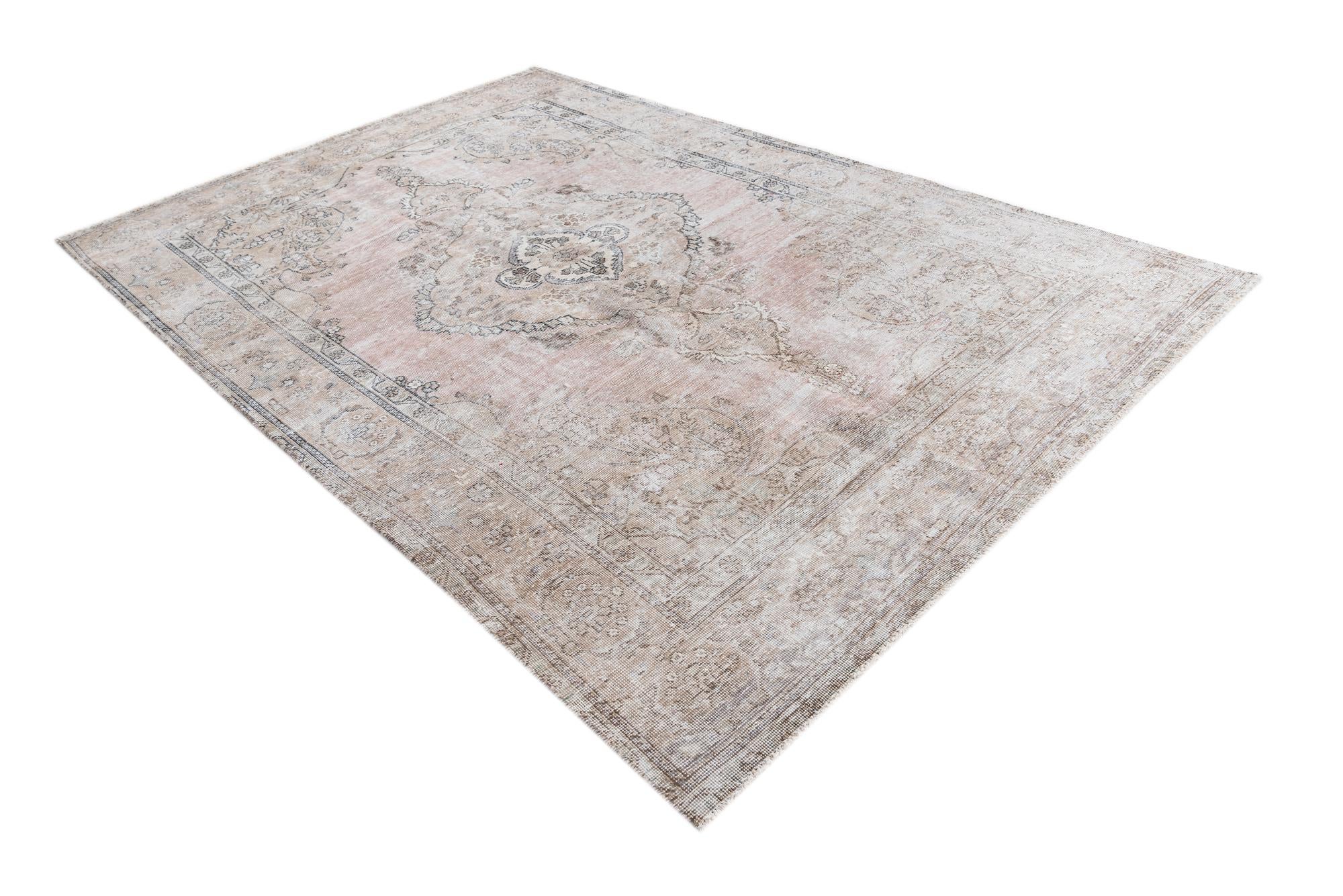 6' 3 x 9' 5 Hand Knotted Ultra Vintage Persian Wool Rug