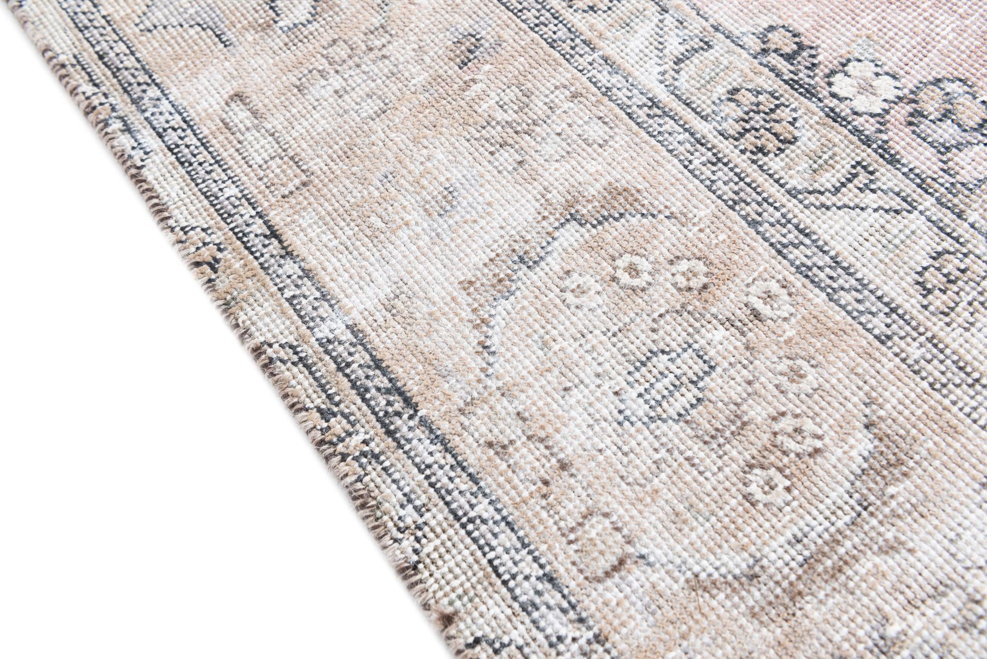 6' 3 x 9' 5 Hand Knotted Ultra Vintage Persian Wool Rug