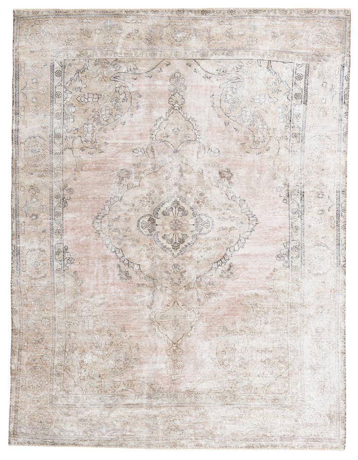 Detail image of 6' 3 x 9' 5 Hand Knotted Ultra Vintage Persian Wool Rug