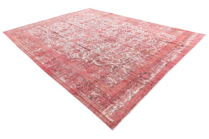 Detail image of 9' 7 x 12' 7 Hand Knotted Ultra Vintage Persian Wool Rug