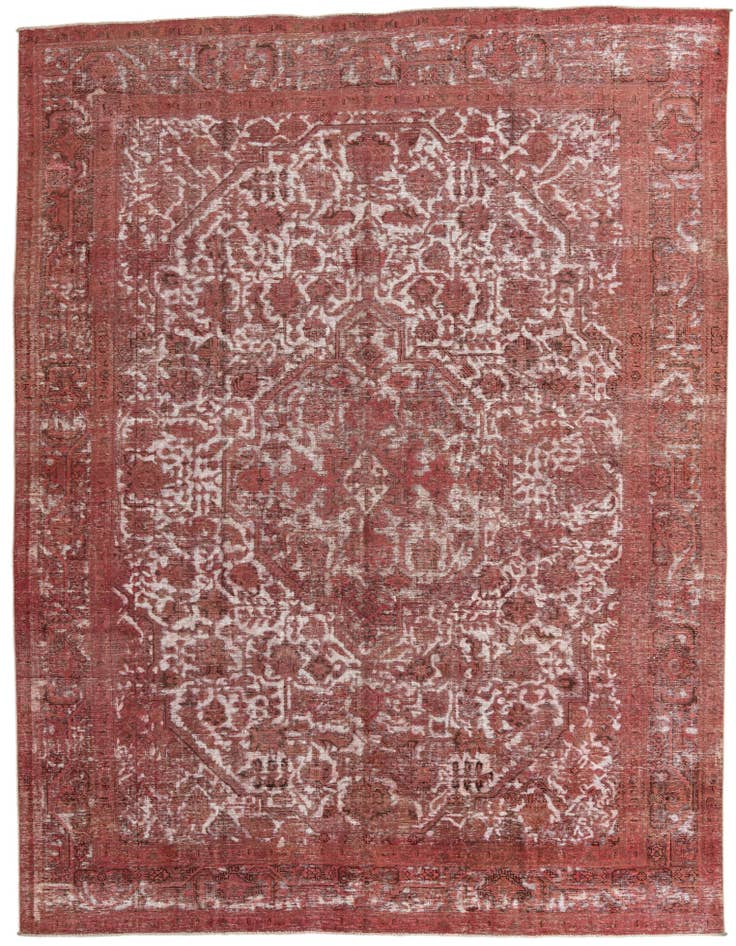 Detail image of 9' 7 x 12' 7 Hand Knotted Ultra Vintage Persian Wool Rug
