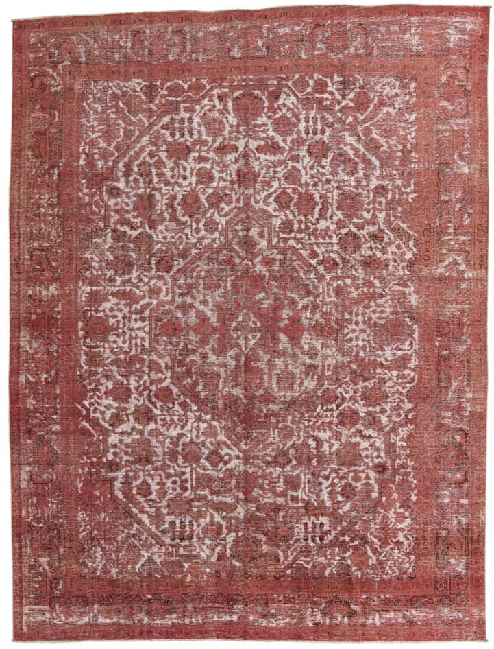 Detail image of 9' 7 x 12' 7 Hand Knotted Ultra Vintage Persian Wool Rug