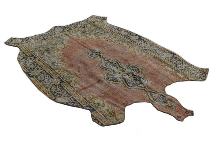 4' 5 x 6' 4 Hand Knotted Ultra Vintage Persian Wool Rug