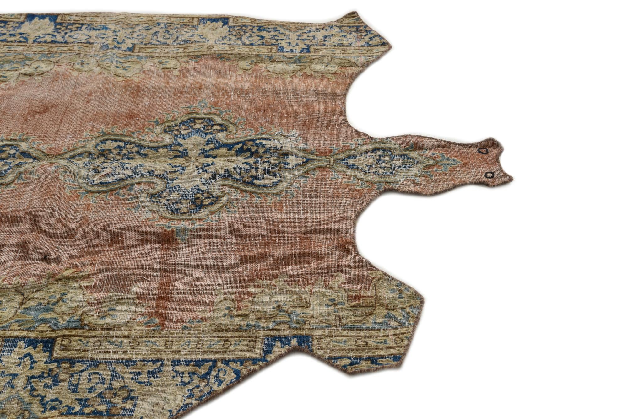4' 5 x 6' 4 Hand Knotted Ultra Vintage Persian Wool Rug